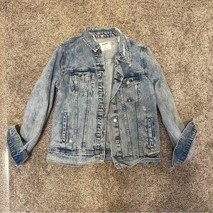 Old Navy Light Blue Distressed Denim Jacket